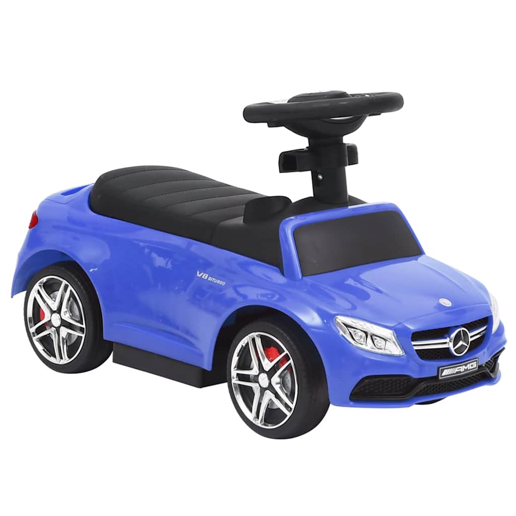 Paspiriamas vaikiškas automobilis Mercedes-Benz C63, mėlynas