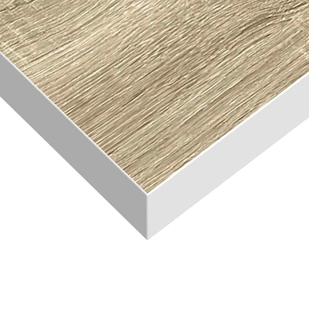 Pakabinama sieninė lentyna, ąžuolo/balta, 60x23,5x3,8cm, MDF