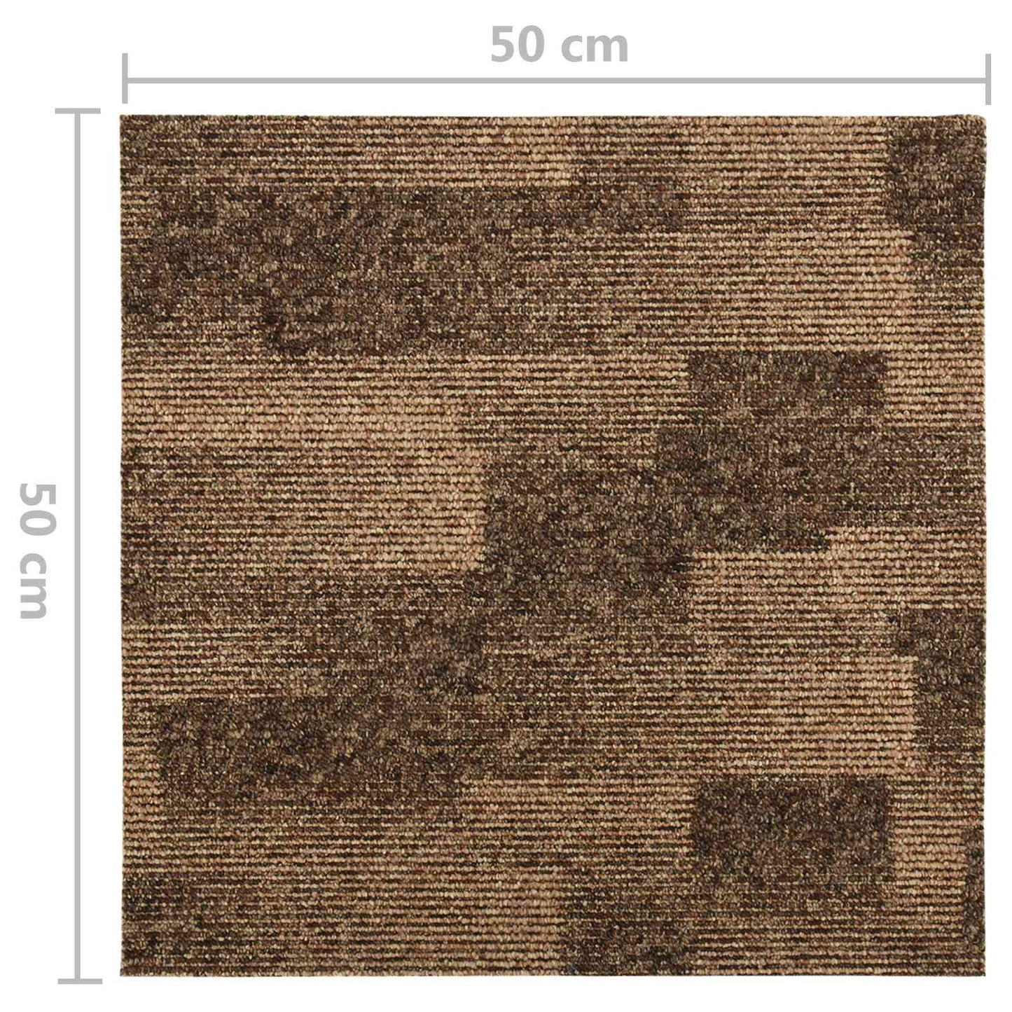 Grindų kilimas 20 pcs Ruda 50 x 50 cm PP