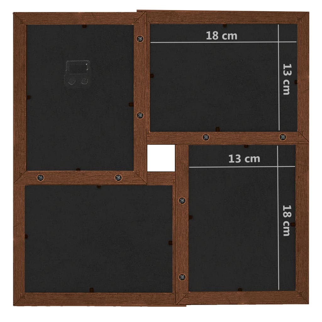 Rėmelis-koliažas, tamsiai rudas, 24x(13x18cm) nuotraukoms
