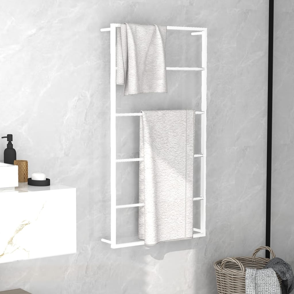 Rankšluosčių kabykla, baltos spalvos, 60x10x116cm, plienas