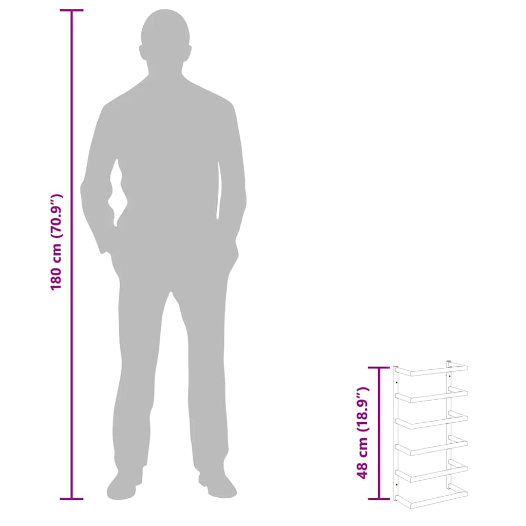 Rankšluosčių kabykla, baltos spalvos, 24x12x48cm, plienas