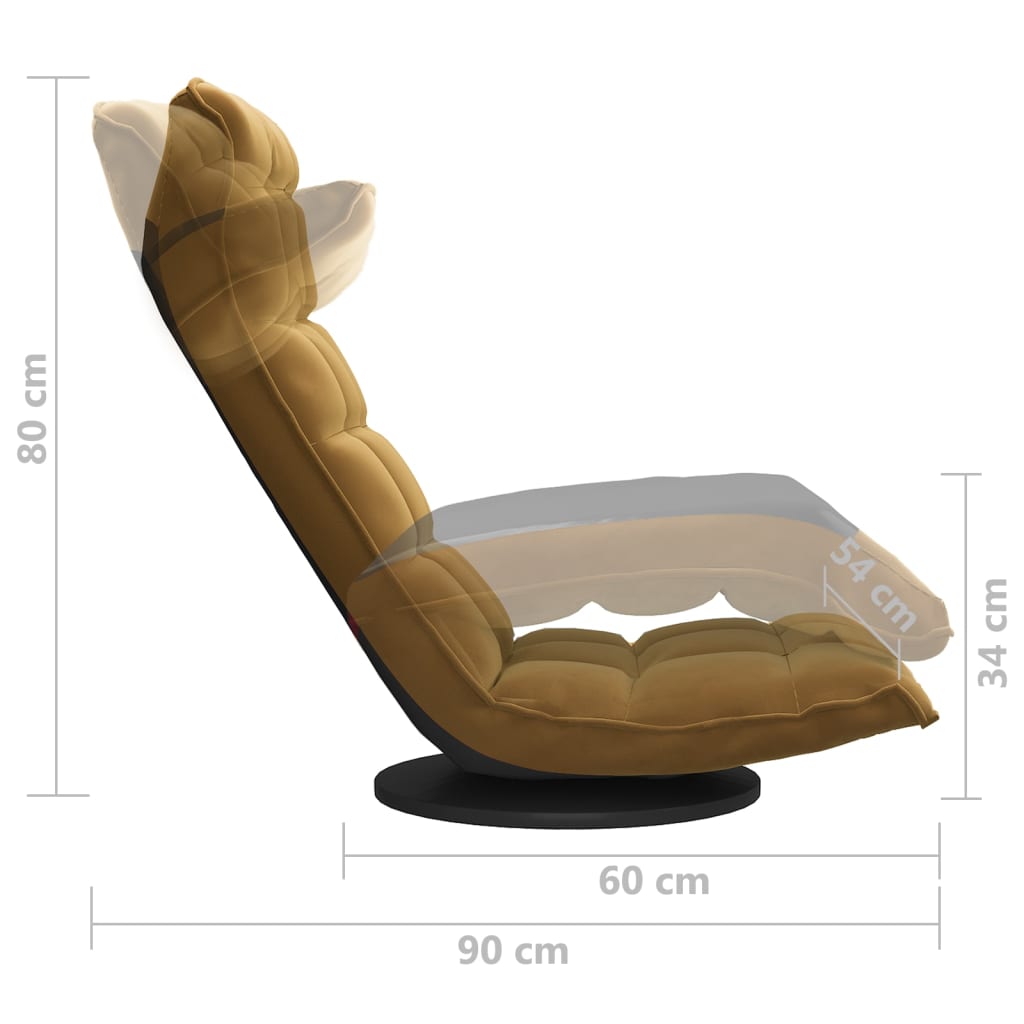 Ant grindų pastatoma pasukama kėdė, rudos spalvos, aksomas