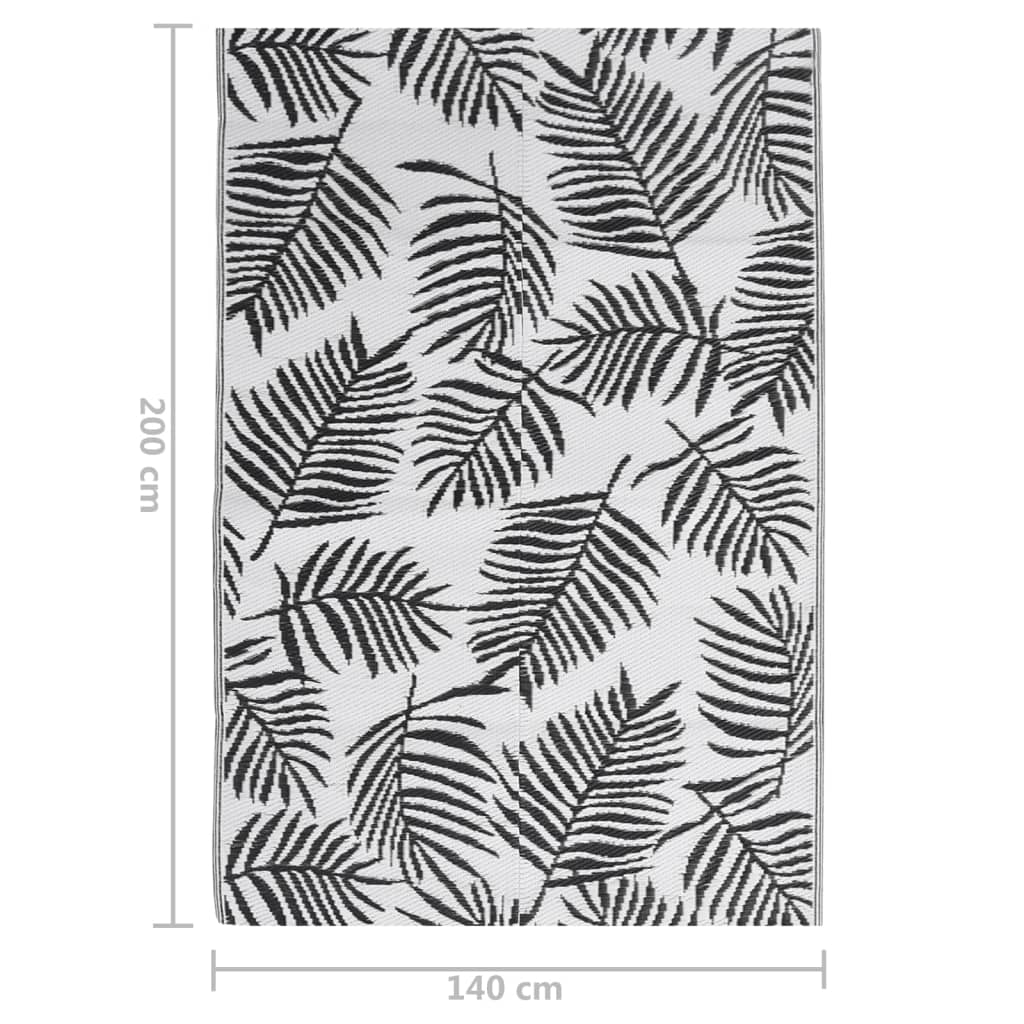 Lauko kilimas, ARAKIL juodos spalvos, 140x200cm, PP