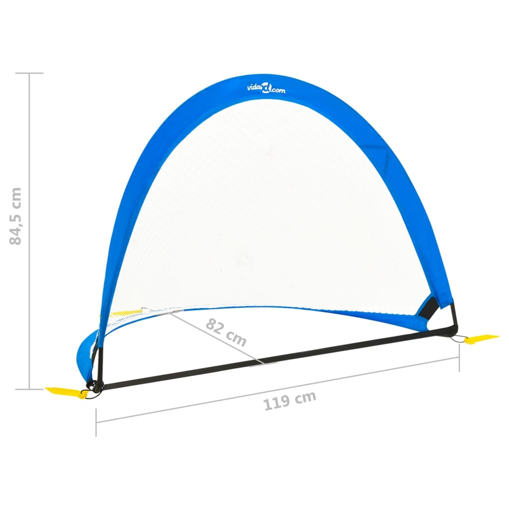 Vaikiški futbolo vartai, 2vnt., 119x82x84,5cm, su krepšiu