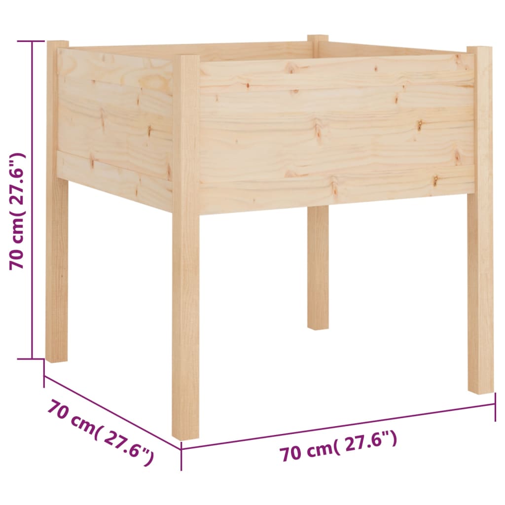Sodo loveliai, 2vnt., 70x70x70cm, pušies medienos masyvas