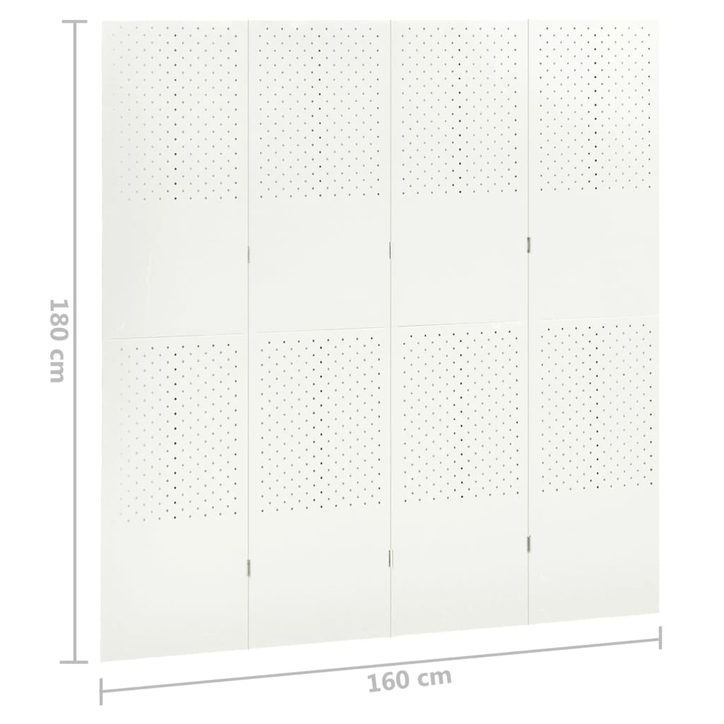 Kambario pertvaros, 4 dalių, 2vnt., baltos, 160x180cm, plienas