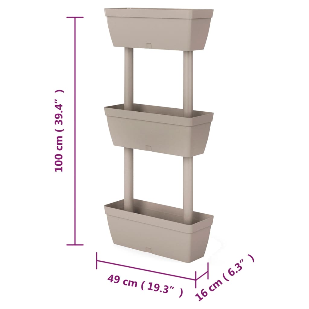Sodo loveliai, 6vnt., taupe spalvos, 100cm