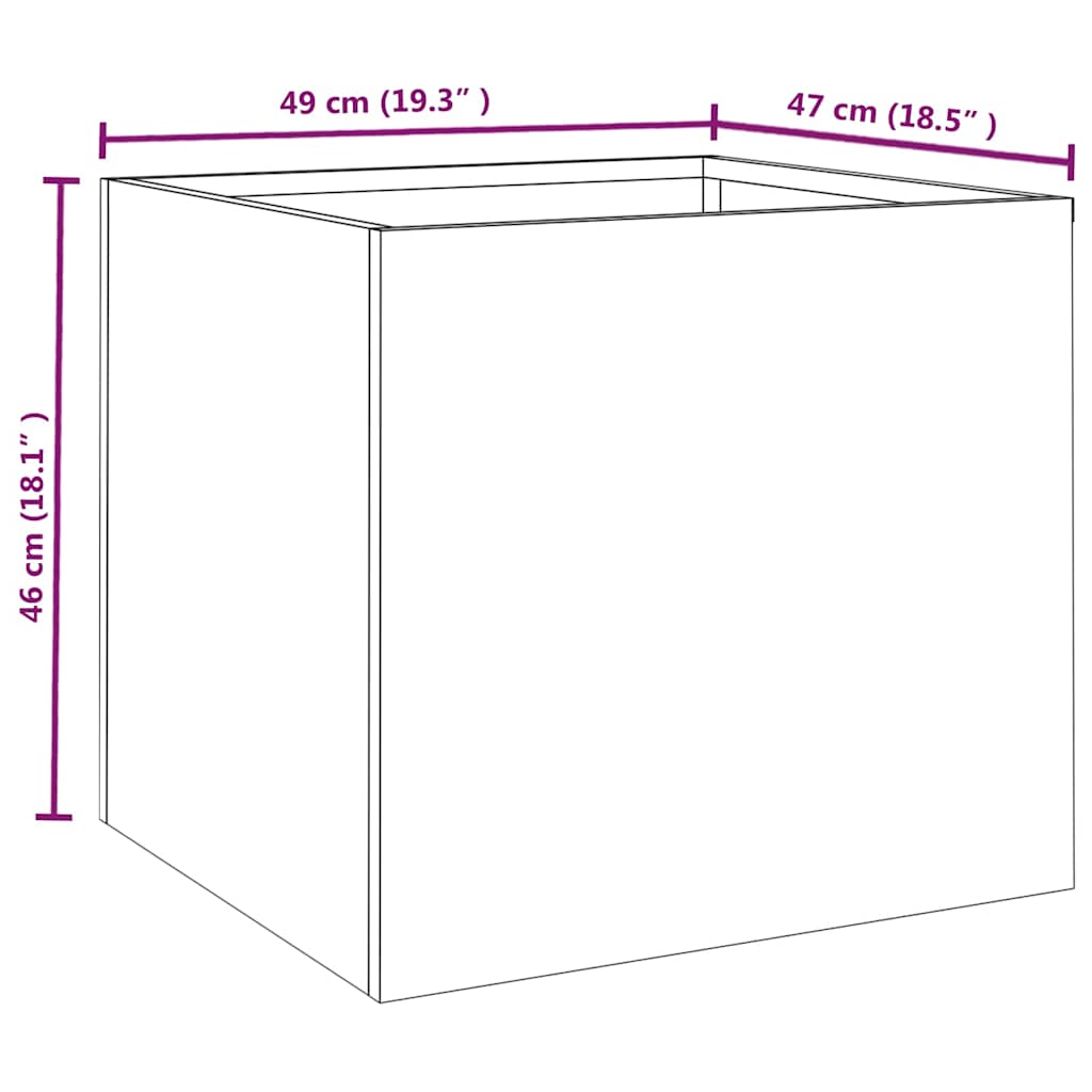 Lovelis, 49x47x46cm, Corten plienas