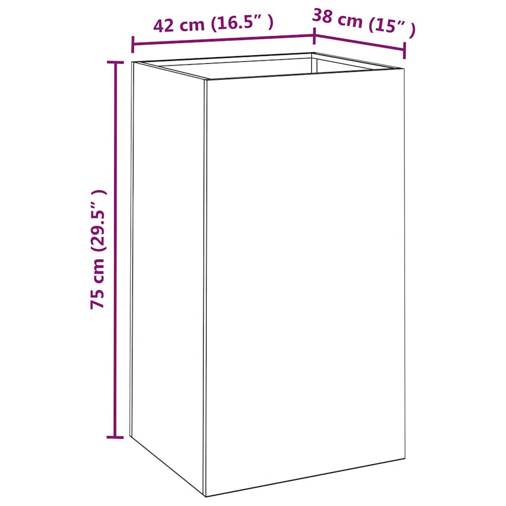 Lovelis, 42x38x75cm, Corten plienas