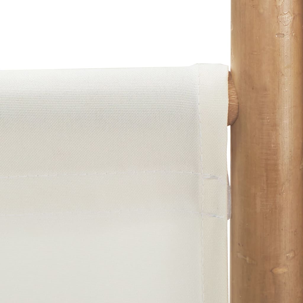 Sulankstoma kambario pertvara, 4 dalių, 160cm, bambukas/drobė