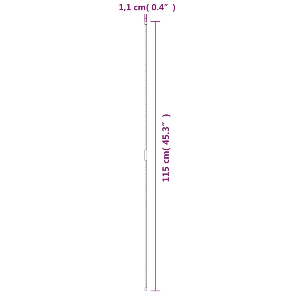 Sodo augalų kuoliukai, 30vnt., žalios spalvos, 115cm, plienas