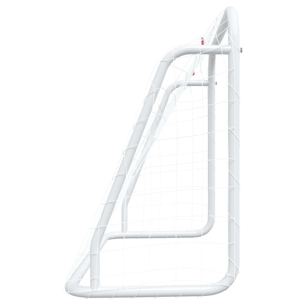 Futbolo vartai, balti, 125x96x60cm, plienas/poliesteris