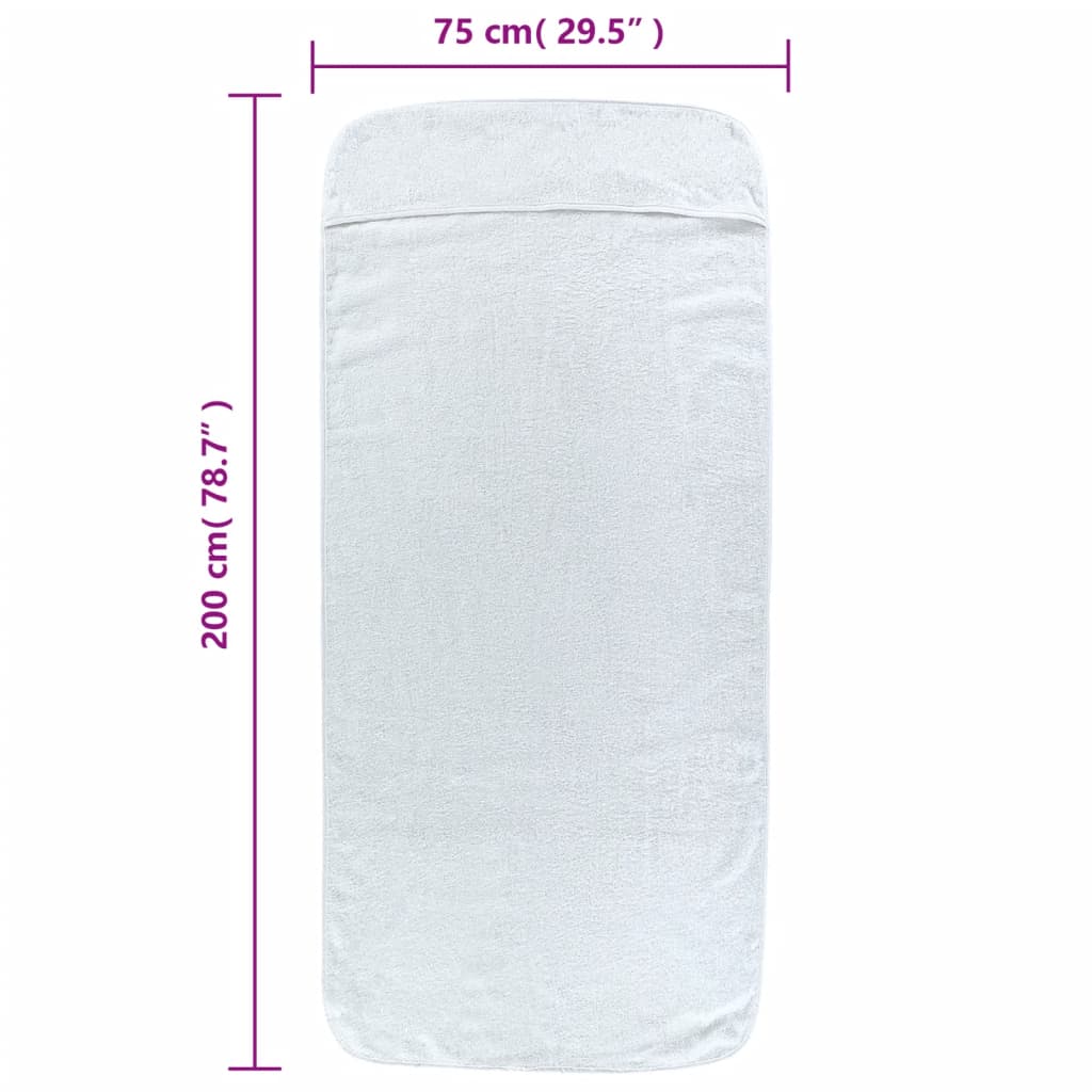 Paplūdimio rankšluosčiai, 2vnt., balti, 75x200cm, audinys