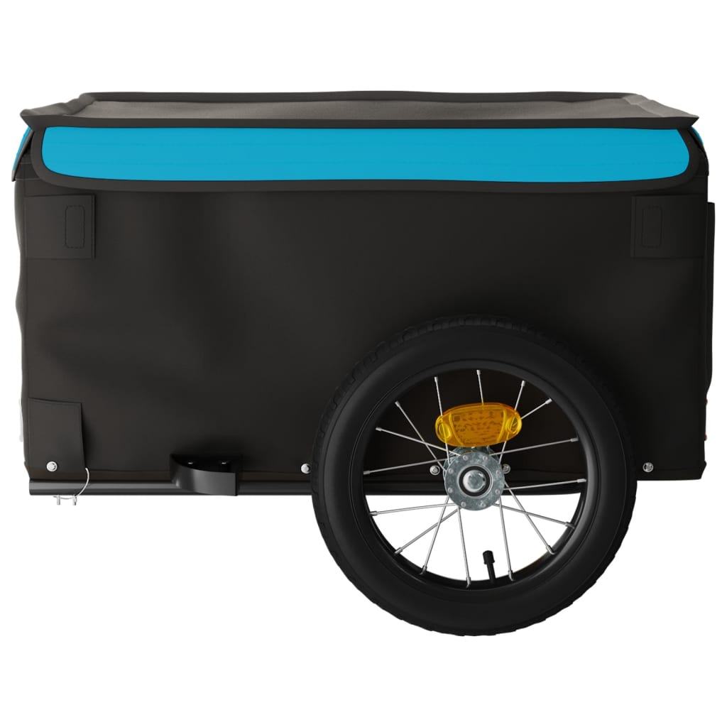 Dviračio priekaba, juodos ir mėlynos spalvos, 30kg, geležis