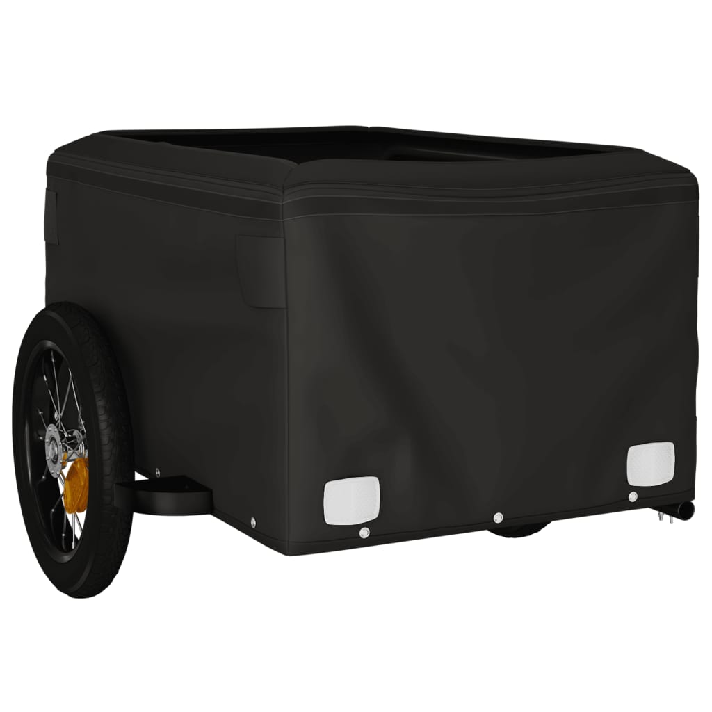 Dviračio priekaba, juodos spalvos, 30kg, geležis