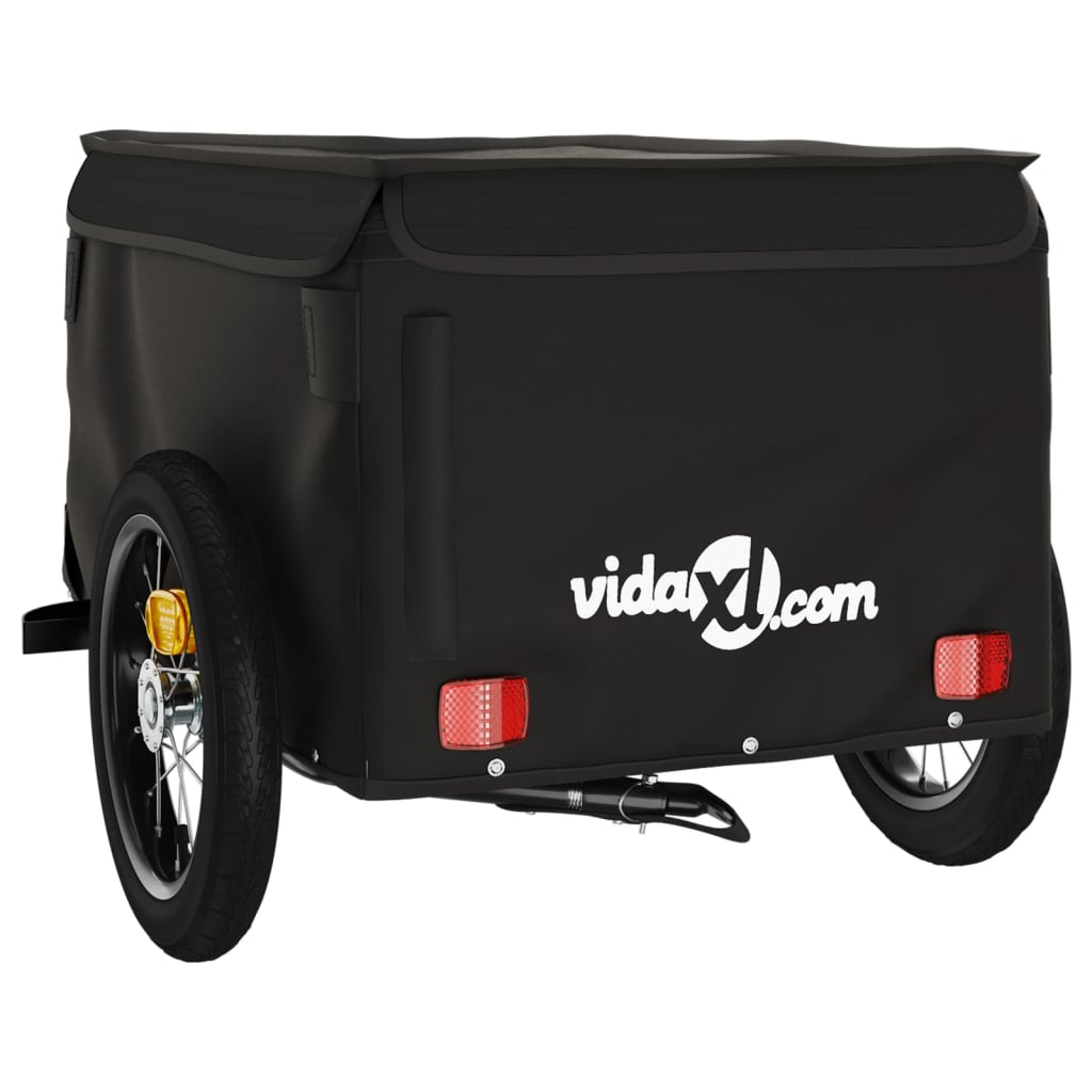 Dviračio priekaba, juodos spalvos, 30kg, geležis