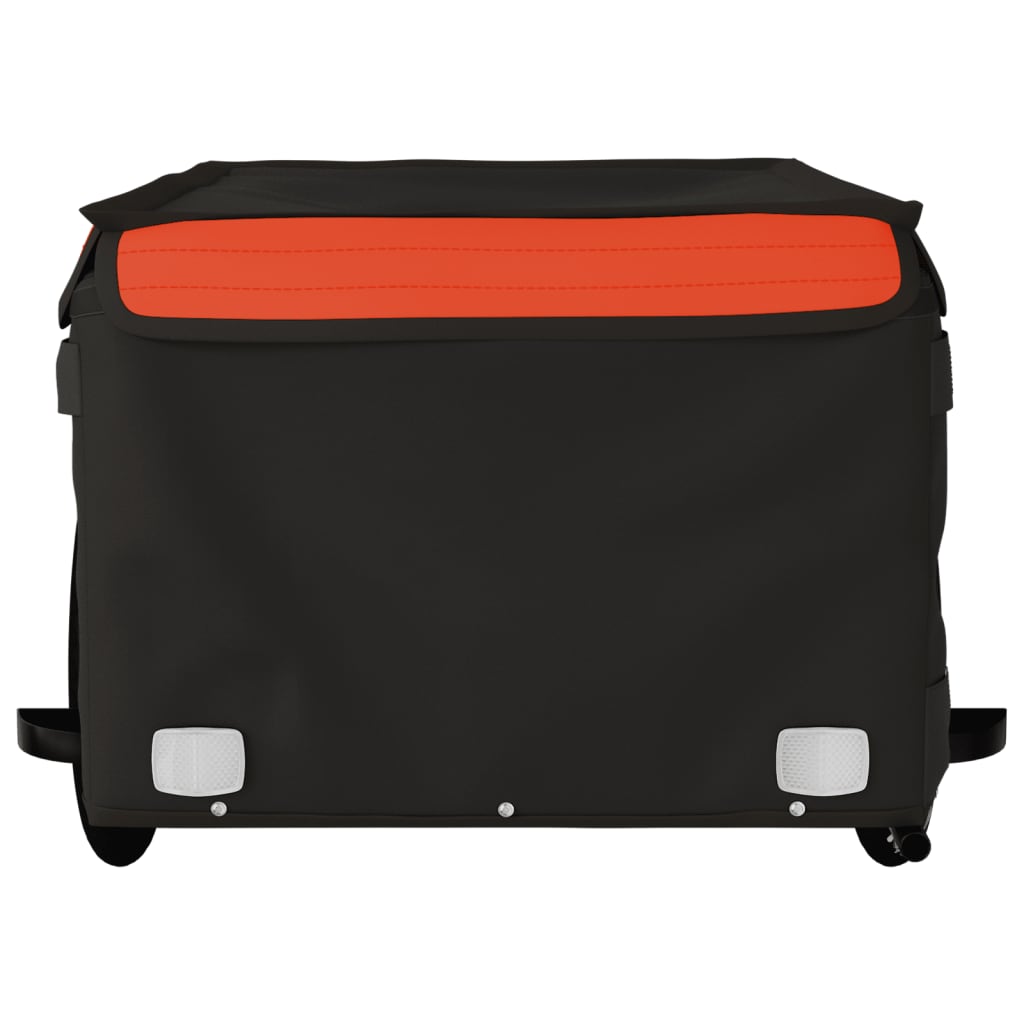 Dviračio priekaba, juodos ir oranžinės spalvos, 45kg, geležis