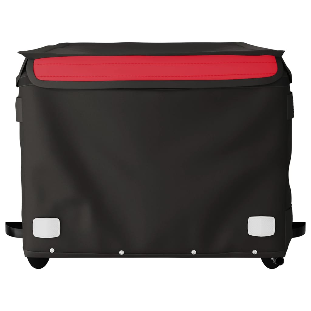 Dviračio priekaba, juodos ir raudonos spalvos, 45kg, geležis