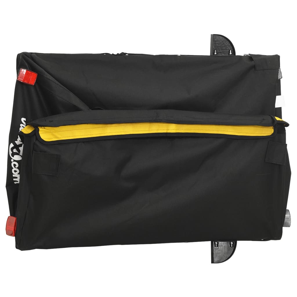 Dviračio priekaba, juodos ir geltonos spalvos, 45kg, geležis