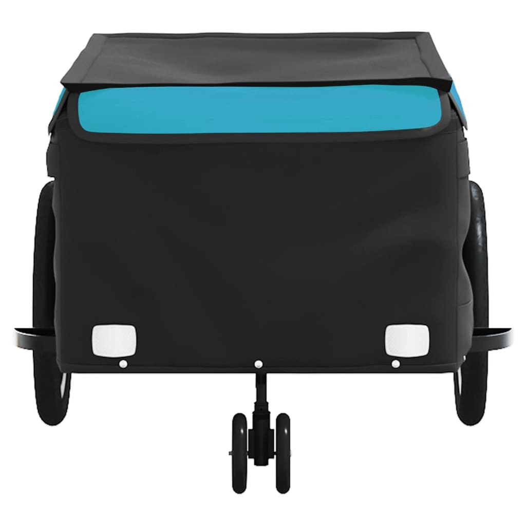 Dviračio priekaba, juodos ir mėlynos spalvos, 45kg, geležis
