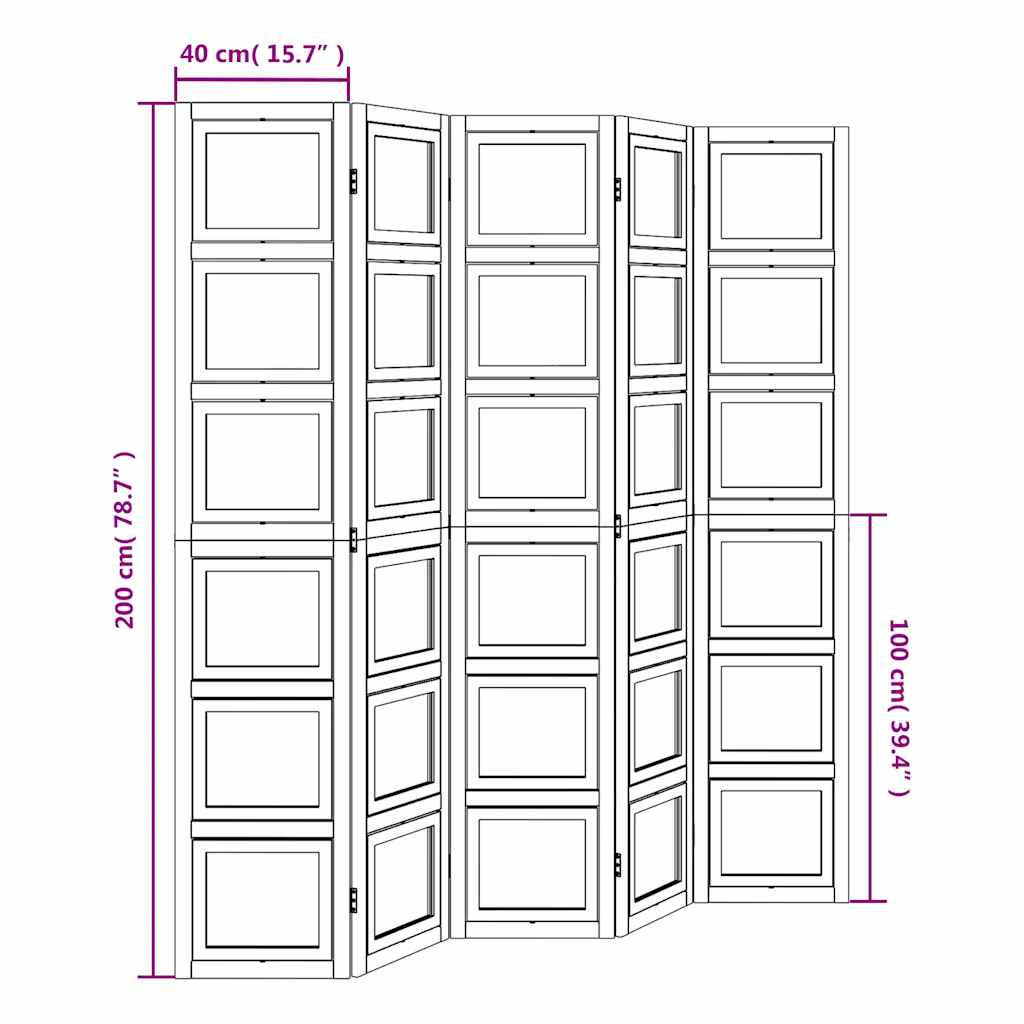 Kambario pertvara, 5 segmentai, balta, paulovnijos masyvas
