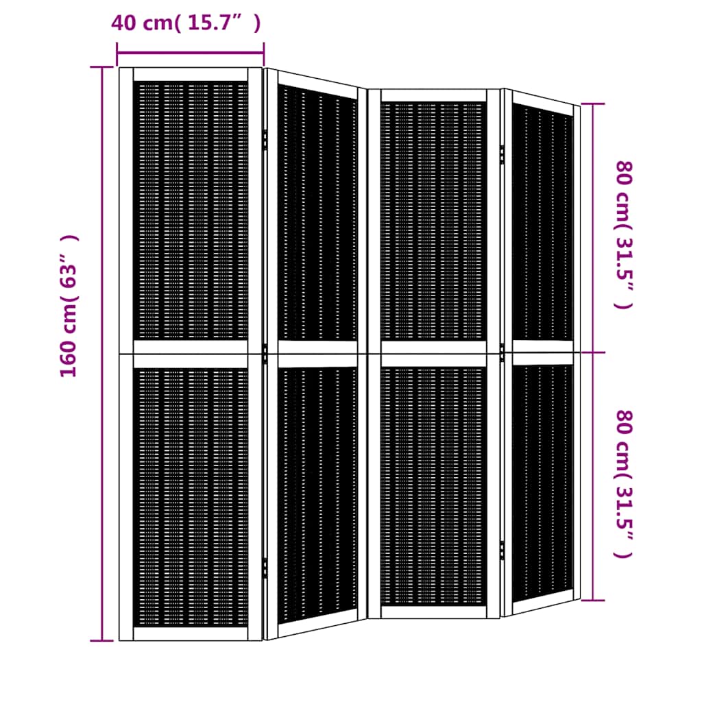 Kambario pertvara, 4 segmentai, ruda, paulovnijos masyvas