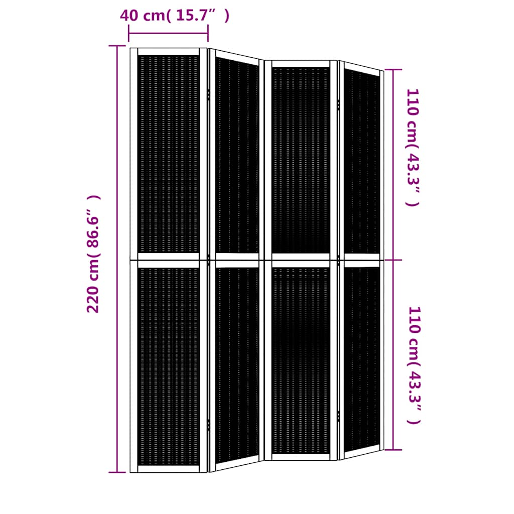 Kambario pertvara, 4 segmentai, ruda, paulovnijos masyvas