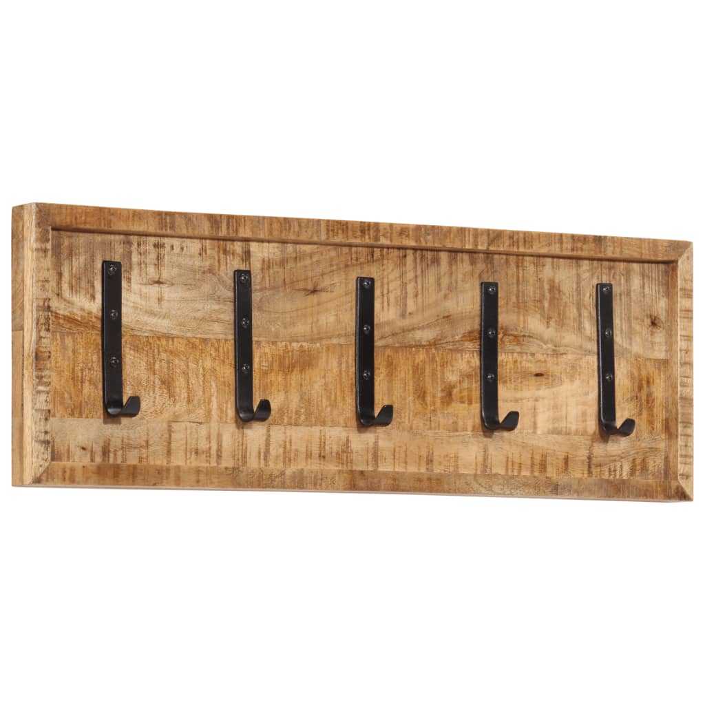 Prie sienos montuojama paltų kabykla su 5 kabliukais, mango