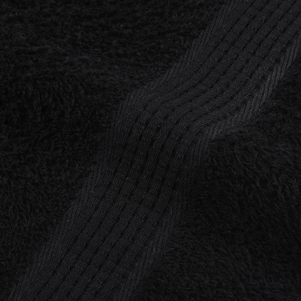 Rankšluosčiai, 2vnt., juodi, 100x200 cm, medvilnė, 360g/m²