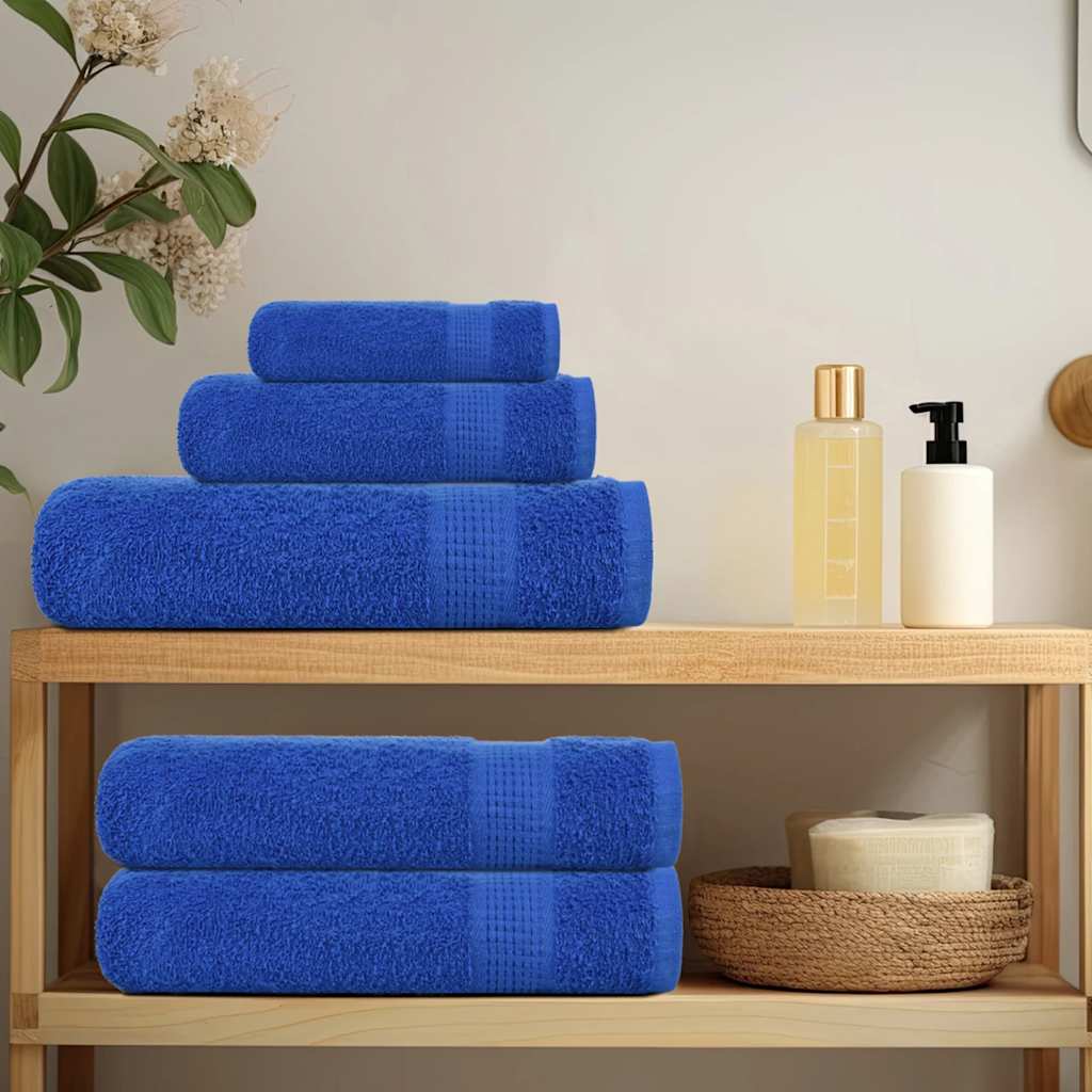 Rankšluosčių rinkinys, 8vnt., mėlyni, 100% medvilnė, 360g/m²