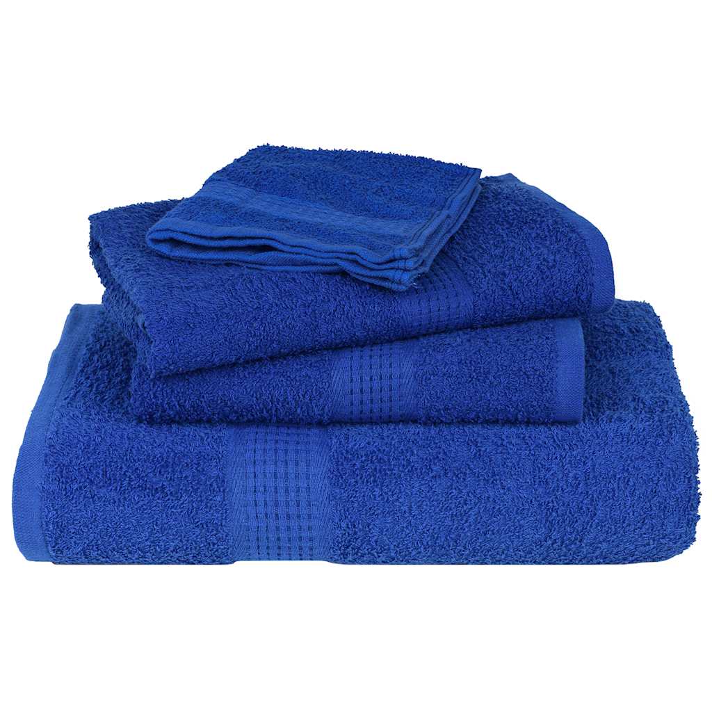 Rankšluosčių rinkinys, 8vnt., mėlyni, 100% medvilnė, 360g/m²
