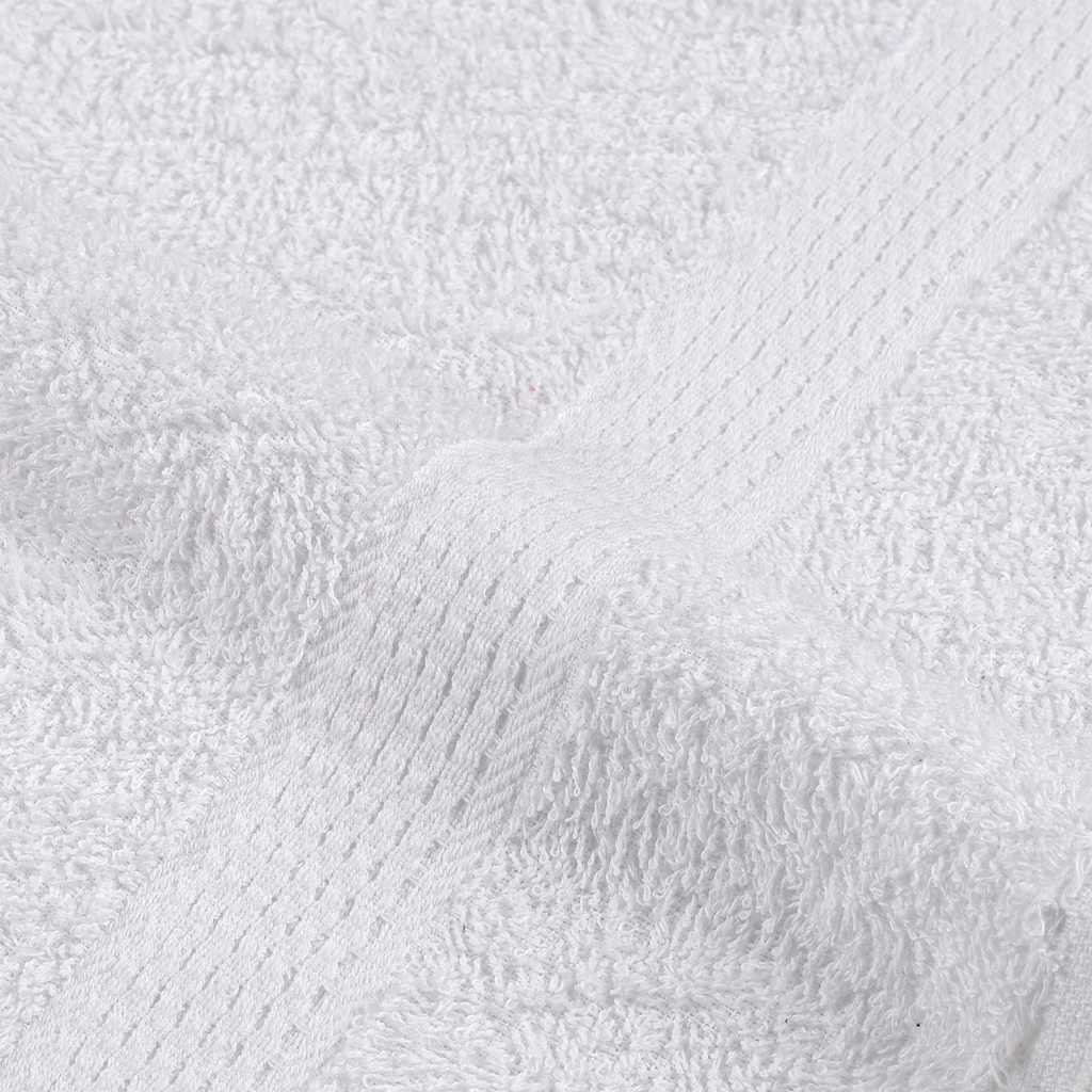 Rankšluosčių rinkinys, 6vnt., balti, 100% medvilnė, 360g/m²