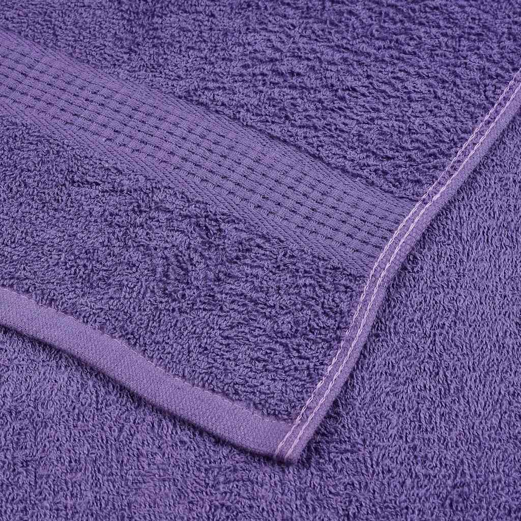 Rankšluosčių rinkinys, 6vnt., violetiniai, medvilnė, 360g/m²