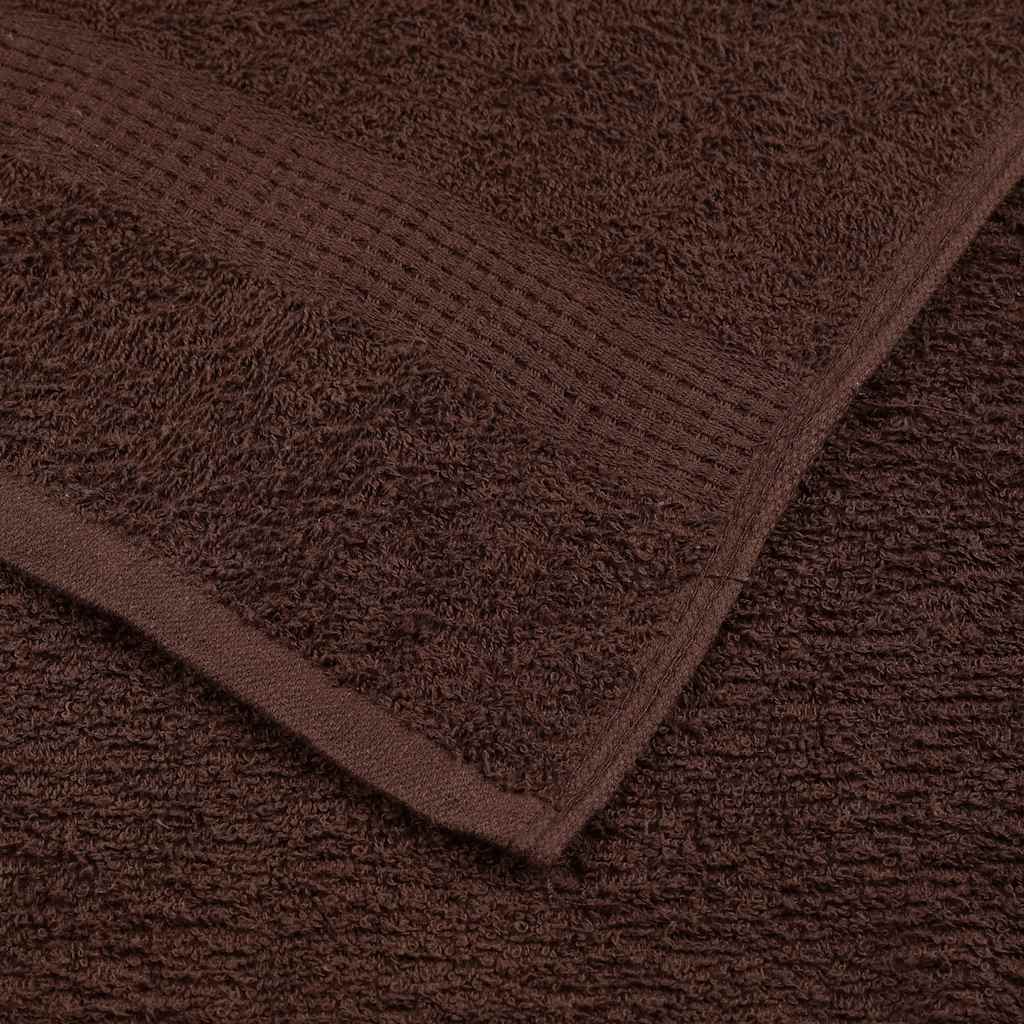 Rankšluosčių rinkinys, 12vnt., rudi, 100% medvilnė, 360g/m²