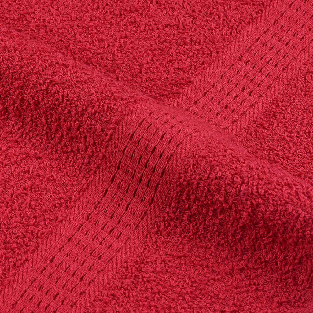 Rankšluosčių rinkinys, 12vnt., raudoni, 100% medvilnė, 360g/m²