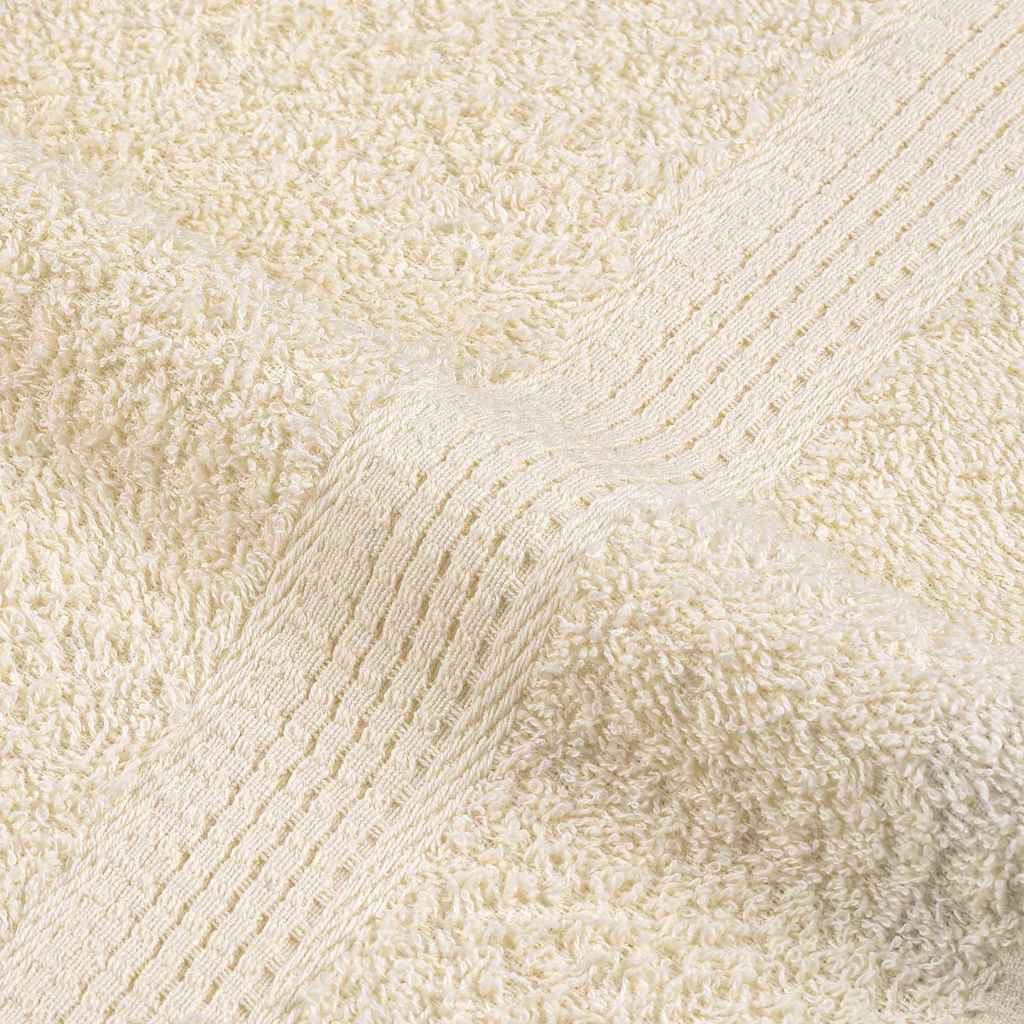 Rankšluosčių rinkinys, 12vnt., kreminiai, 100%medvilnė, 360g/m²