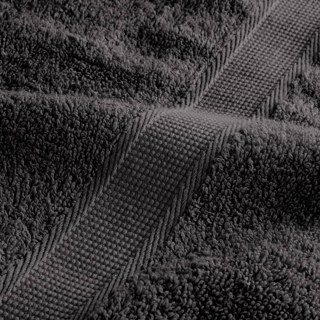 Dušo rankšluosčiai SOLUND, 10vnt., antracito, 70x140cm, 600g/m²