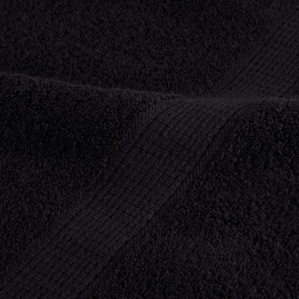 Aukščiausios kokybės svečių rankšluosčiai SOLUND, 2 vnt., juodi, 30x50 cm, 600 g/m²