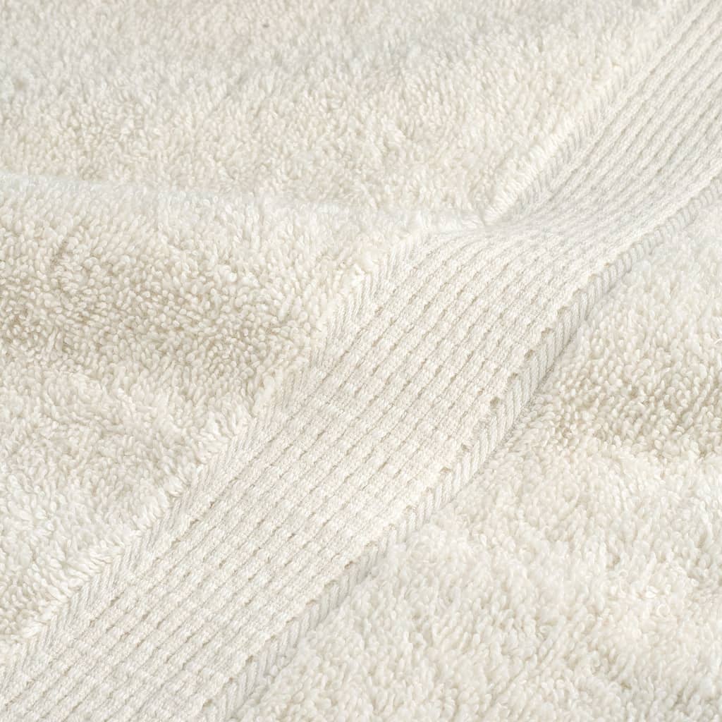 Aukščiausios kokybės rankšluosčiai SOLUND, 4 vnt., kreminės spalvos, 50x100 cm, 600 g/m²