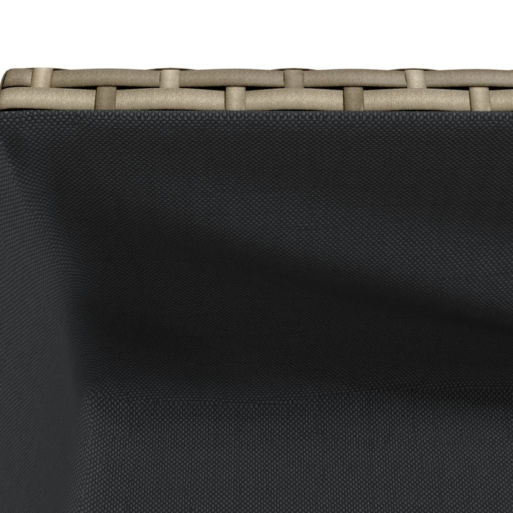 Sodo loveliai su lentyna, 2vnt., pilki, 70x28x70cm, poliratanas