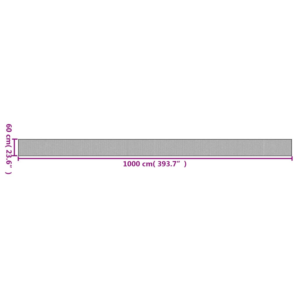 Kilimas, šviesus natūralus, 60x1000cm, bambukas, stačiakampis