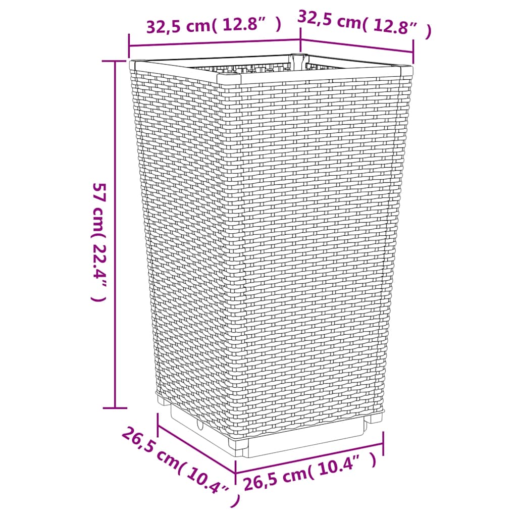 Sodo loveliai, 2vnt., melsvai pilkos spalvos, 32,5x32,5x57cm, PP
