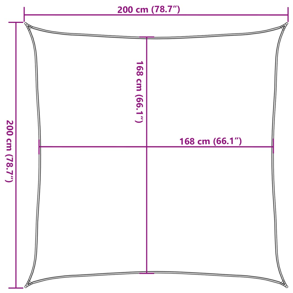 Burė nuo saulės, pilka, 2x2m, 100% oksfordo poliesteris