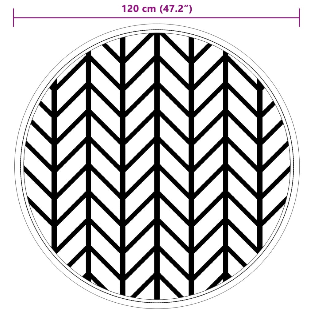 Lauko kilimas, ARAKIL pilkos spalvos, 120cm skersmens, PP