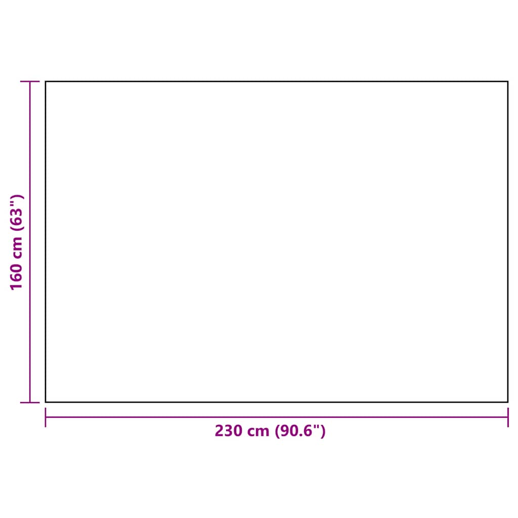 Lauko kilimas, ARAKIL baltos ir juodos spalvos, 160x230cm, PP