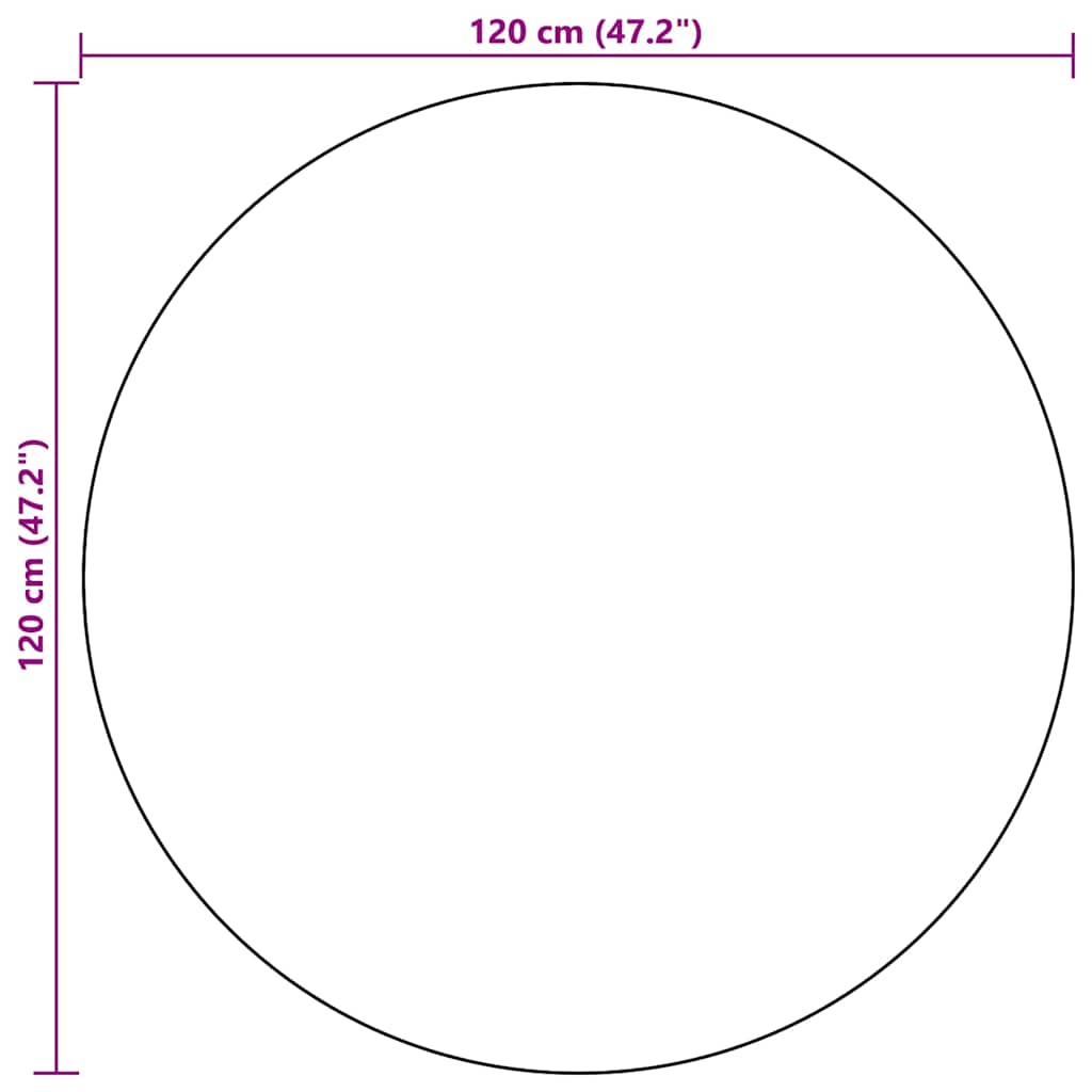 Lauko kilimas, ARAKIL baltos juodos spalvos, 120cm skersmens PP