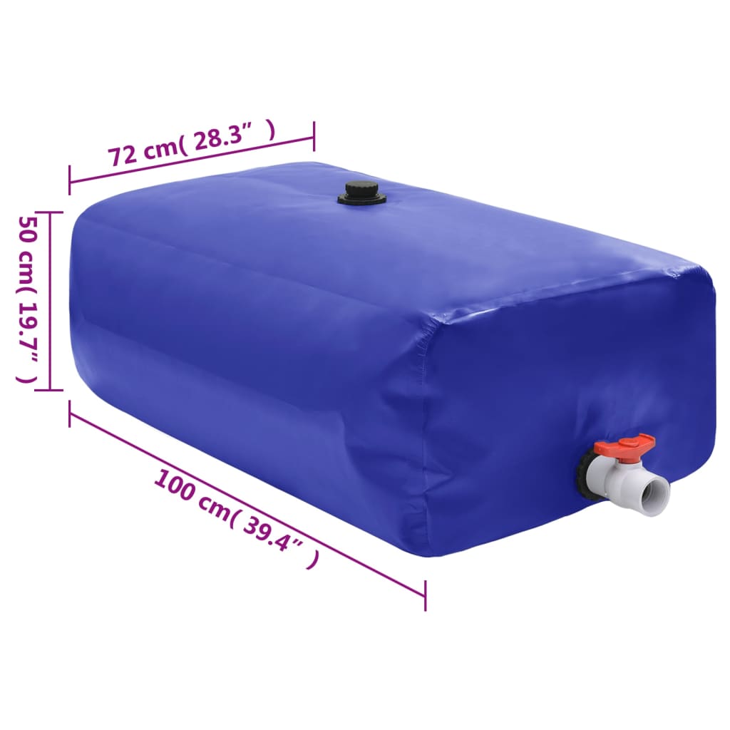 Vandens talpa su čiaupu, sulankstoma, 360l, PVC