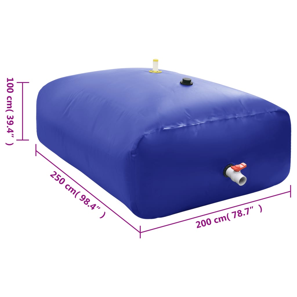 Vandens talpa su čiaupu, sulankstoma, 5000l, PVC