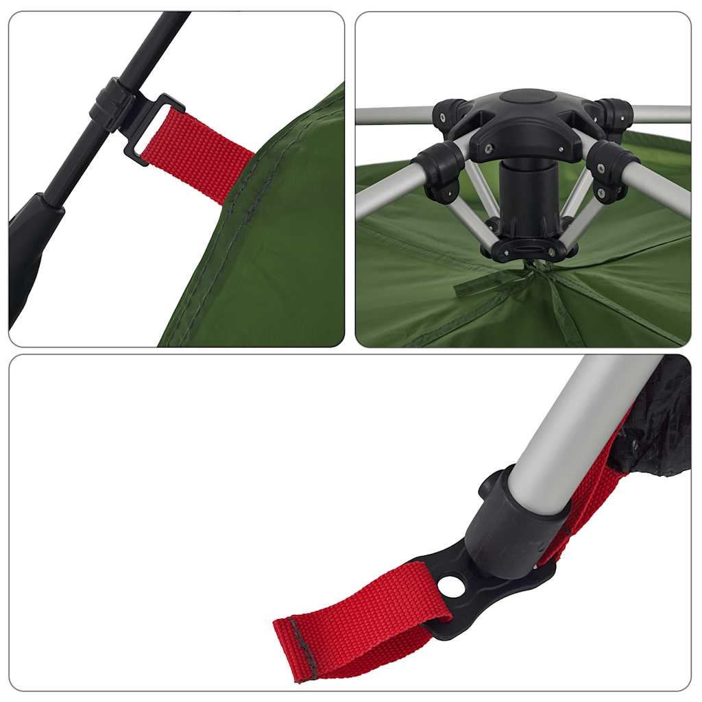 Šeimos palapinė, žalia, aštuonvietė, kupolinė, greito atleidimo